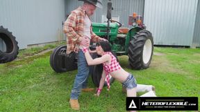 Hung Cowboy Marcus Slams Femboy Ass Eats Hole Then Bareback Destroys Gushing