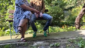 Lustful mother-in-law aids husband's climax&#x1F680; outdoors