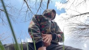 Boys Porn Wanking His Big Dick Outdoor