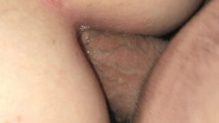 Dude pounds big ass slut’s tight hole and unloads a sloppy anal creampie