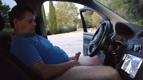 I jerk off in a parking lot on the Paris-Marseille highway