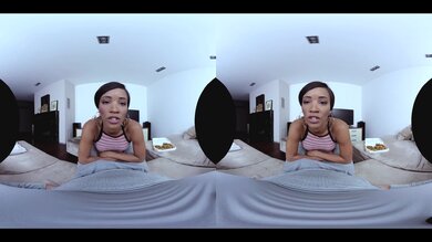 Sexy ebony Kiki Minaj heated interracial sex VR