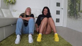 sneakers and sock tease and smell AaFsm