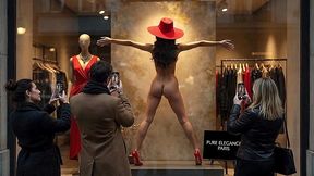 nude mannequin becomes alive in paris (ai-entertainment)