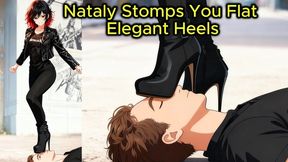 Face Crush in High Heel Boots - Nataly Stomps Your Face Into the Floor