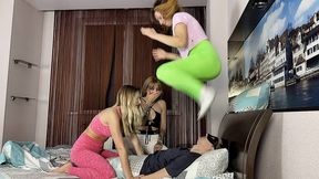 unexpected ass domination at a party - ass worship and facesitting femdom