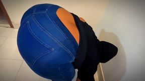 Turki Curvy Hot Muslim Stepmom Wearing Jeans Pant &amp; Show Big Ass &amp; Puffy Tits &amp; Make Me Supper Horny