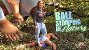 BALL STOMPING IN NATURE