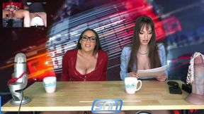 Big Tits MILFs Carmela Clutch and Lexi Luna Orgasm While Reading the News