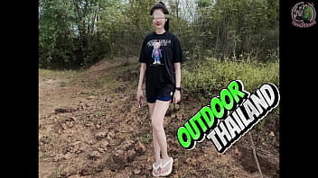 Thai Teen Amateur Outdoor Fuck &ndash_ POV Creampie In Nature เสียงไทย