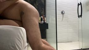 slim twink sucks & rides hairy chubby bear’s fat cock raw