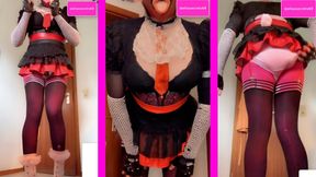 Sissy in diapers and small clitty shows off outfits compilation - elisasecrets69