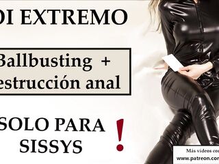 JOI Extremo para sissys, ballbusting y destruccion anal.