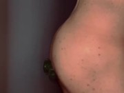 1st time recording dildo going in my asshole