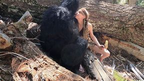 Cave Woman's Forest Foreplay (BJ, Fingering, Hole Licking)