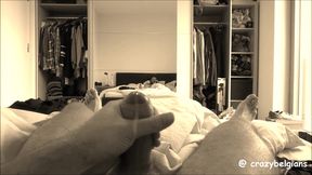 Hot guy jerks off to big loads of cum