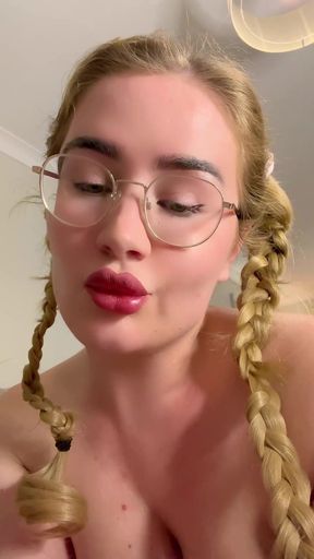 Strip Tease with Oil on My Tits Degrading a Slutty Lesbian