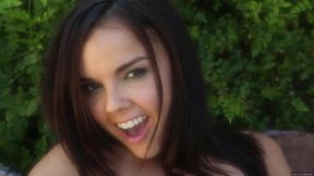 Slutty busty teen Dillion Harper opens her accurate shaved pussy