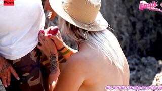 Teeny-Tiny German Girl Outdoor Pees & Fucks - Dirty Talking Blonde