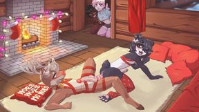 Femboy Furry Gets Double Fucked Until His Cum Drips