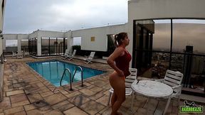 encontrei uma rabuda na piscina e arrastei para meu ap - mirella mansur - ma santos