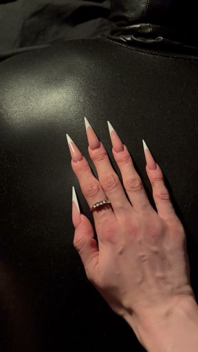 Be honest! You are dying to feel my sharp nails on your skin like that! Crawling and scratching until it hurts! Follow my OF!