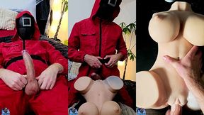 squid game masturbation – doll fuck & big load