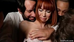 Tied up by masked men, redhead Alexa Nova gets double penetrated