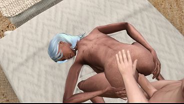 Mature woman gets her ass fucked by a young and thick cock