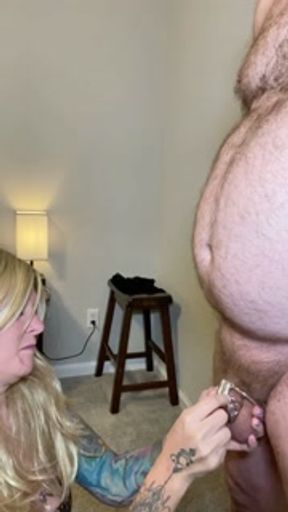 Mistress Locks sub’s Cock in a Chasity Cock Cage before 45min FemDom Dominatrix Session!