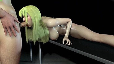 3D BBW blonde slut got her asshole fucked so hard