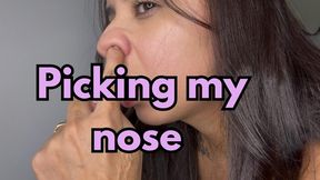 Picking my nose + snot