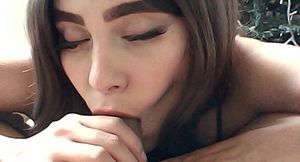 My stepbrother helps me build the tree if I give him a blowjob I agreed