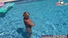 Blonde Tourist's Wild Vacation Adventure in Mallorca: A Real Street Encounter with Lena Nitro