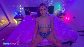 Dahlia Noire Strips Down After A Steamy Night At The Neon Club