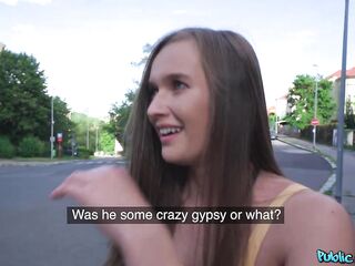 Tittyflashing on the streets of czech republic