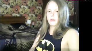 Watch this Russian teen girl masturbate with her tight blonde ass on webcam
