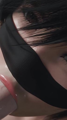 Yuffie Final Fantasy 7 - Wet Sloppy Blowjob Service only Mask Version 4K