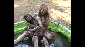 samara mae & tracy backyard babes mud wrestling