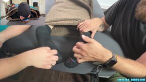 Petting And Adoring Jays Feet As Payment For His Ride