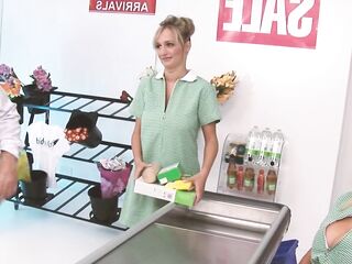 SEXY SHOP THREESOMES Scene-1_2 lewd shop assistants having sex jointly with a customer in the shop