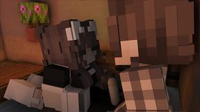 Maid rides on the owner'_s penis minecraft animation