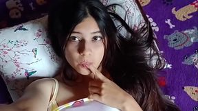 Young housewife gets excited and masturbates, she loves having her clitoris touched