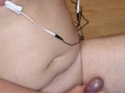 Estim: Electric Shock to Young Testicles! (Electricity on Penis) - do you feel pain?