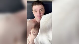 Unshaved Chested Italian Munches His Yellow Jizz Rag