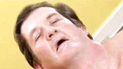 Freaky old guys are having anal sex on the couch