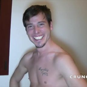 Zeus fucked bareback by Damien Crosse and Viktor Rom