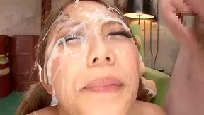 Young Japanese Beauty Takes Loads In Wild Bukkake Orgy