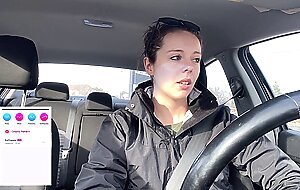 Going thru a drive thru while trying not to cum