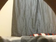 Tat's Pink Shirt And bikini Male black undies.. Cumshot